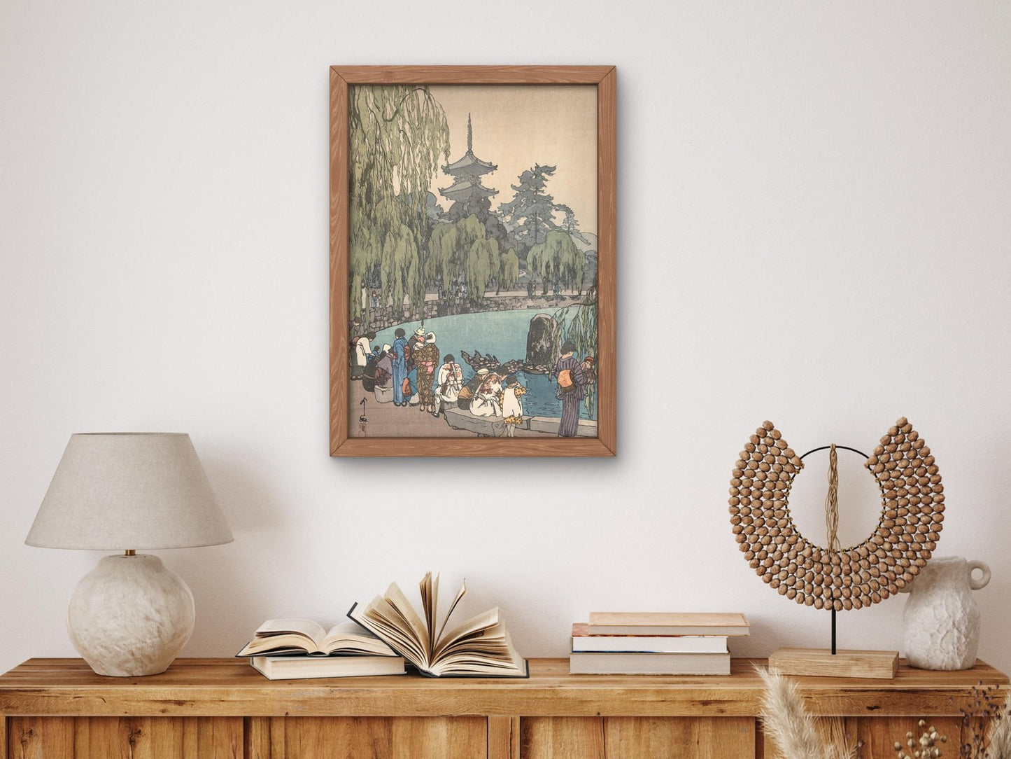 Carp and Tortoises by Hiroshi Yoshida, 1940, Japanese Woodblock Prints, fine art print