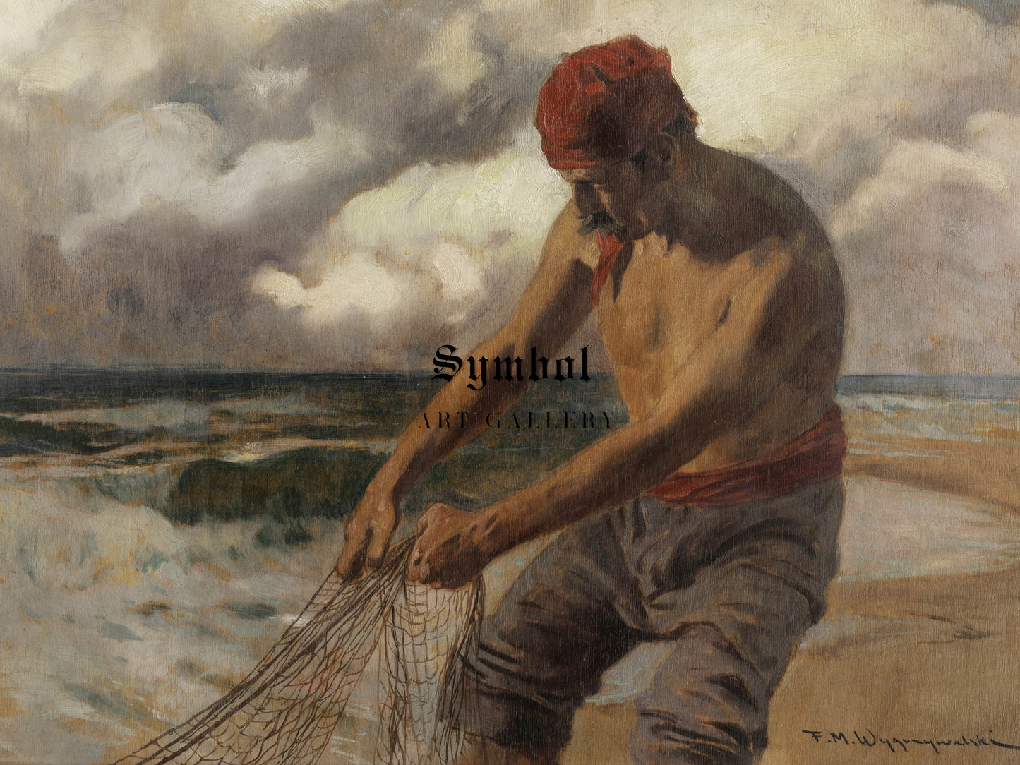 Fisherman from Capri by Feliks Michał Wygrzywalski, Wall Art Print, Fine Art Reproduction, Museum Quality Decor, Poster