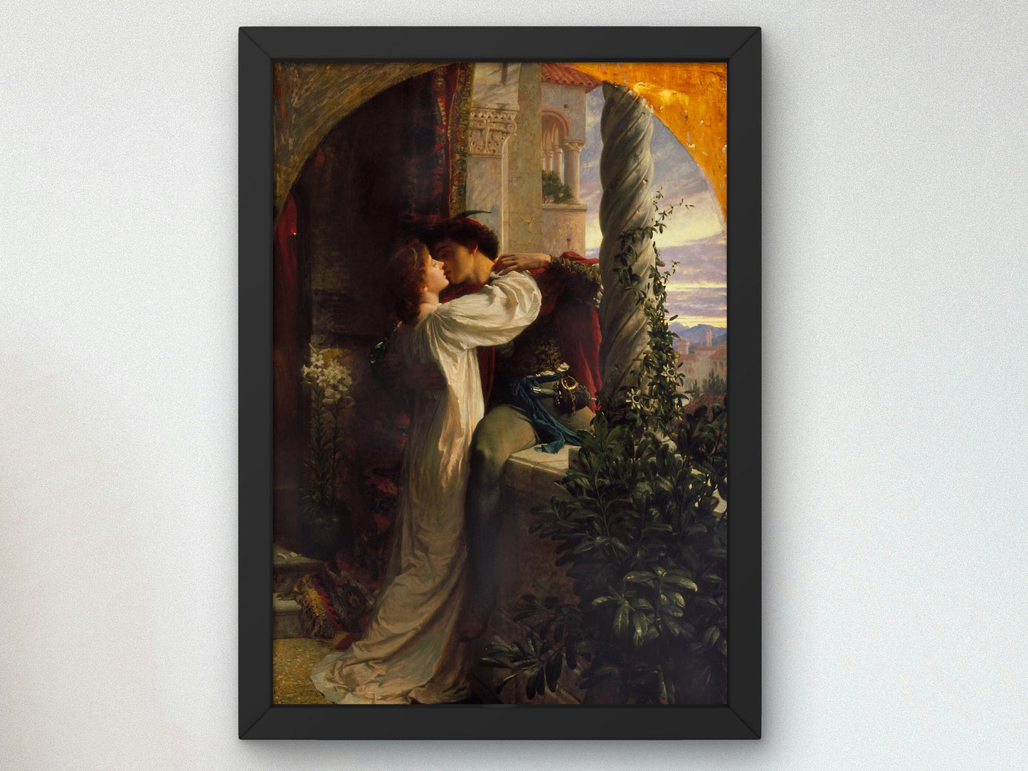 Romeo and Juliet by Frank Bernard Dicksee 1884, Wall Art Print, Fine Art Reproduction, Museum Quality Decor, Poster