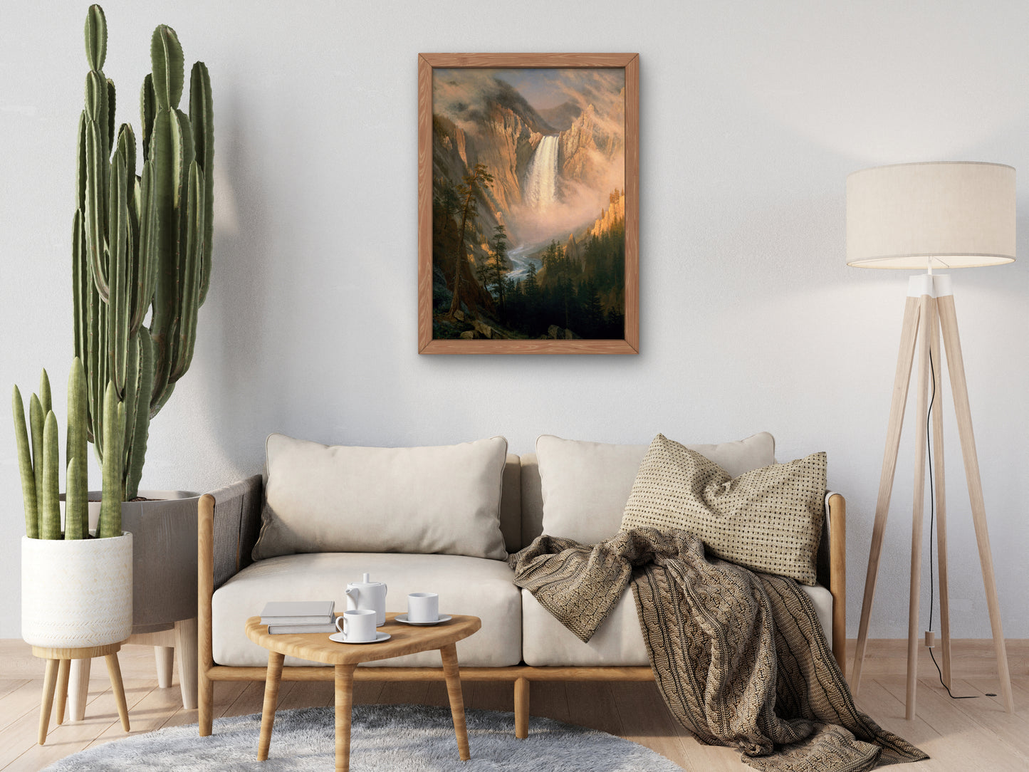 Yellowstone Falls by Albert Bierstadt 1881, Wall Art Print, Fine Art Reproduction, Museum Quality Decor, Poster