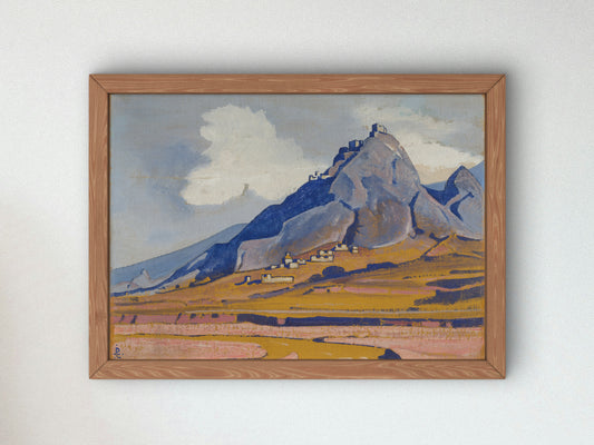 Mulbekh by Nicholas Roerich 1925, Wall Art Print, Fine Art Reproduction, Museum Quality Decor, Poster