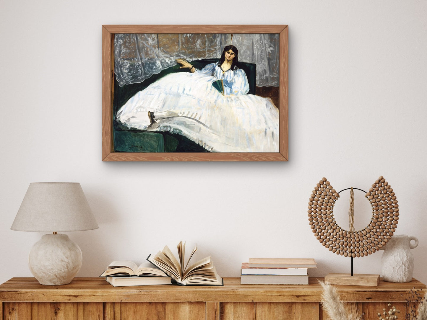 Lady with a Fan by Édouard Manet 1862, Wall Art Print, Fine Art Reproduction, Museum Quality Decor, Poster
