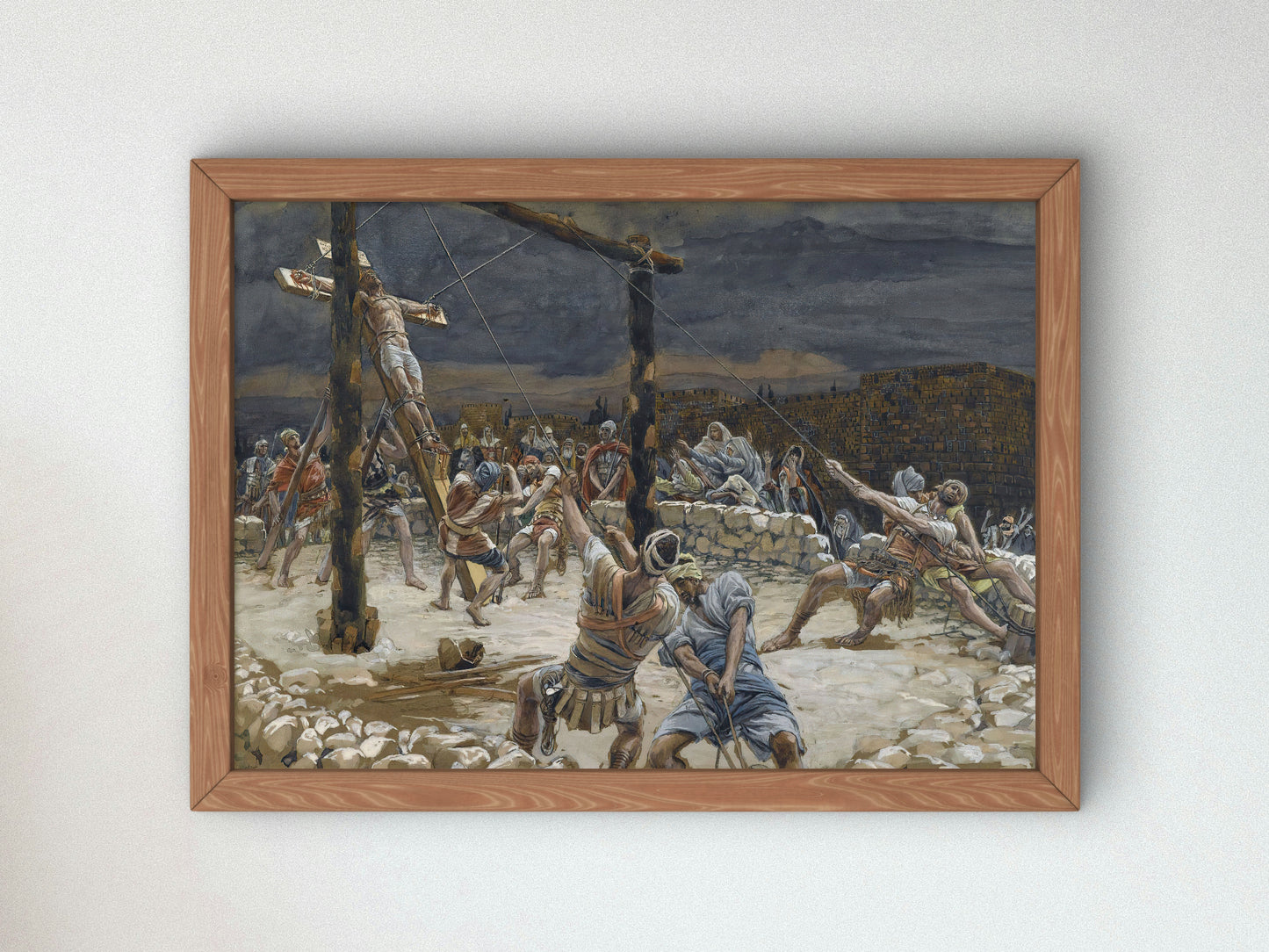 The Raising of the Cross by James Tissot, Wall Art Print, Fine Art Reproduction, Museum Quality Decor, Poster