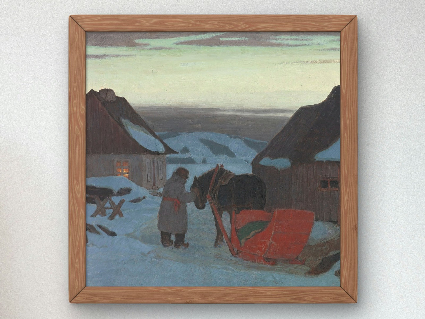 Going for the Doctor by Clarence Gagnon 1928, Wall Art Print, Fine Art Reproduction, Museum Quality Decor, Poster
