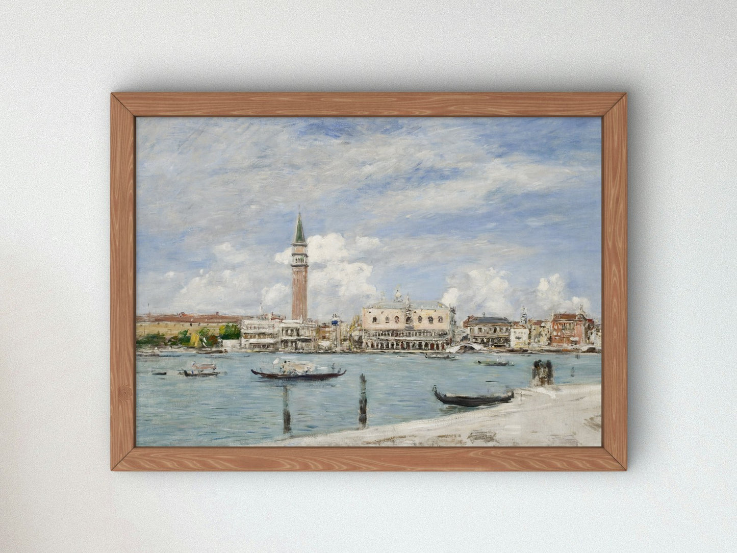 Saint Mark's Square Venice from San Giorgio by Eugène Boudin 1895, Wall Art Print, Fine Art Reproduction, Museum Quality Decor, Poster