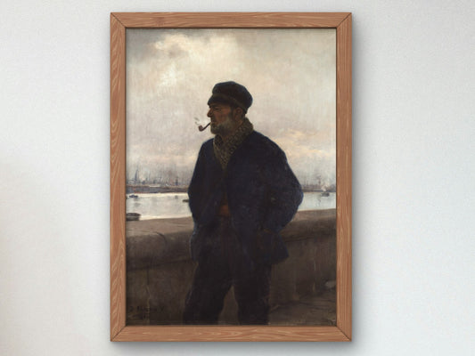 Portrait of a Barceloneta Cooper by Dionisio Baixeras Verdaguer 1890, Wall Art Print, Fine Art Reproduction, Museum Quality Decor, Poster