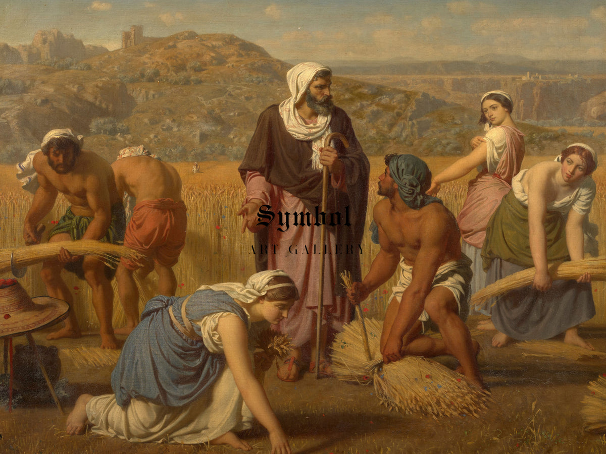 Ruth and Boaz by Charles Gleyre 1853, Wall Art Print, Fine Art Reproduction, Museum Quality Decor, Poster