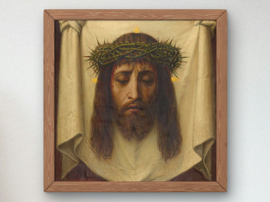 The Veil of Saint Veronica by Edward von Steinle 1885, Wall Art Print, Fine Art Reproduction, Museum Quality Decor, Poster