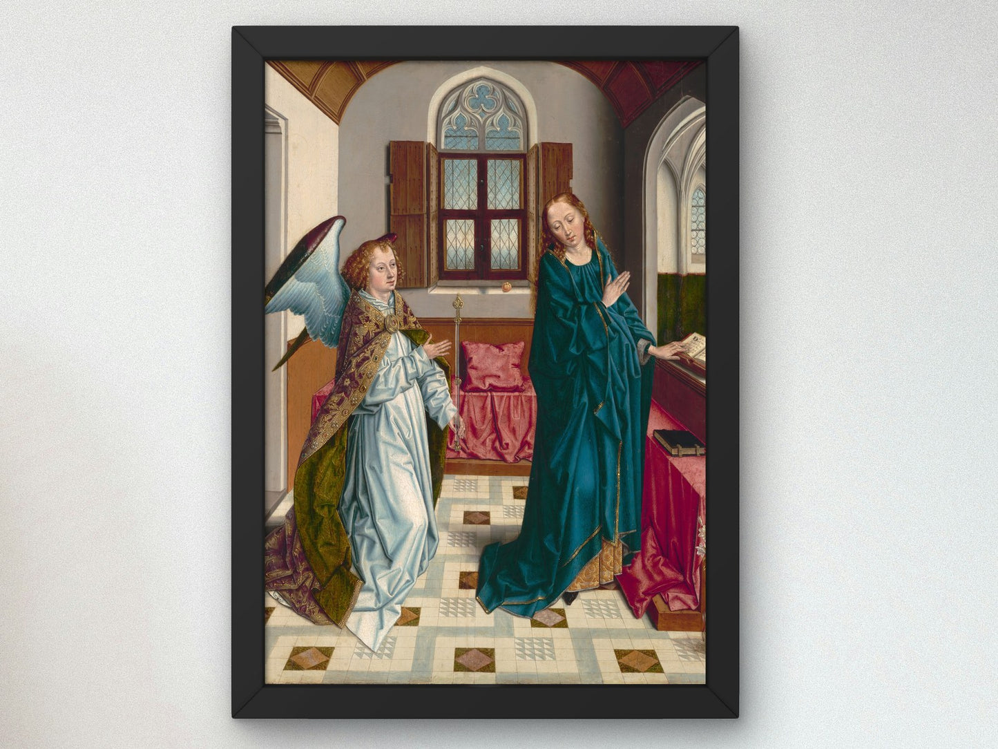 The Annunciation by Albert Bouts 1475, Wall Art Print, Fine Art Reproduction, Museum Quality Decor, Poster