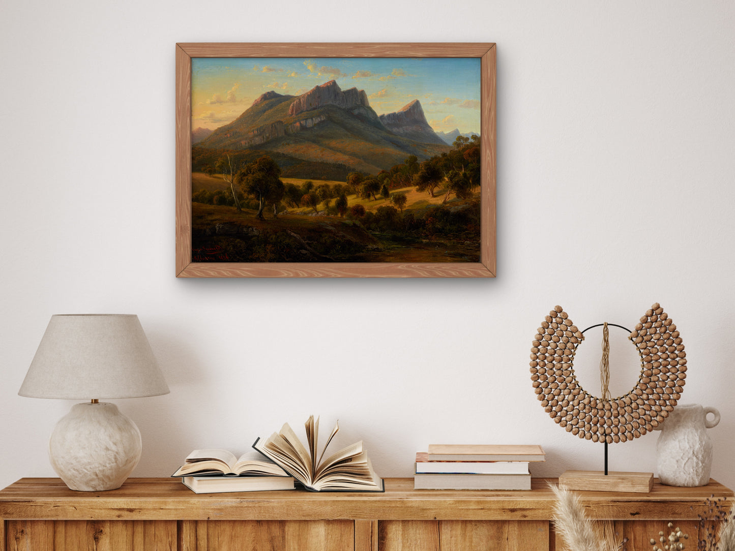 Mount Abrupt, the Grampians, Victoria by Eugene von Guérard 1856, Wall Art Print, Fine Art Reproduction, Museum Quality Decor, Poster