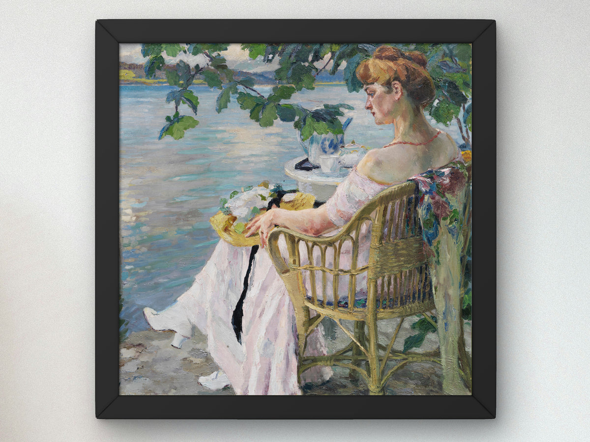 Summer Evening by Edward Cucuel 1916, Wall Art Print, Fine Art Reproduction, Museum Quality Decor, Poster