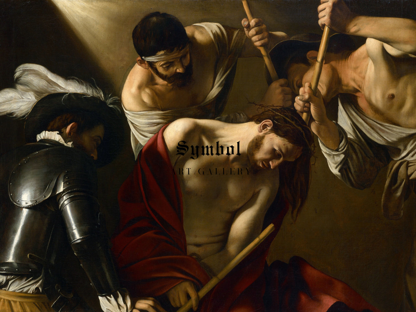 The Crowning with Thorns by Caravaggio 1602, Wall Art Print, Fine Art Reproduction, Museum Quality Decor, Poster