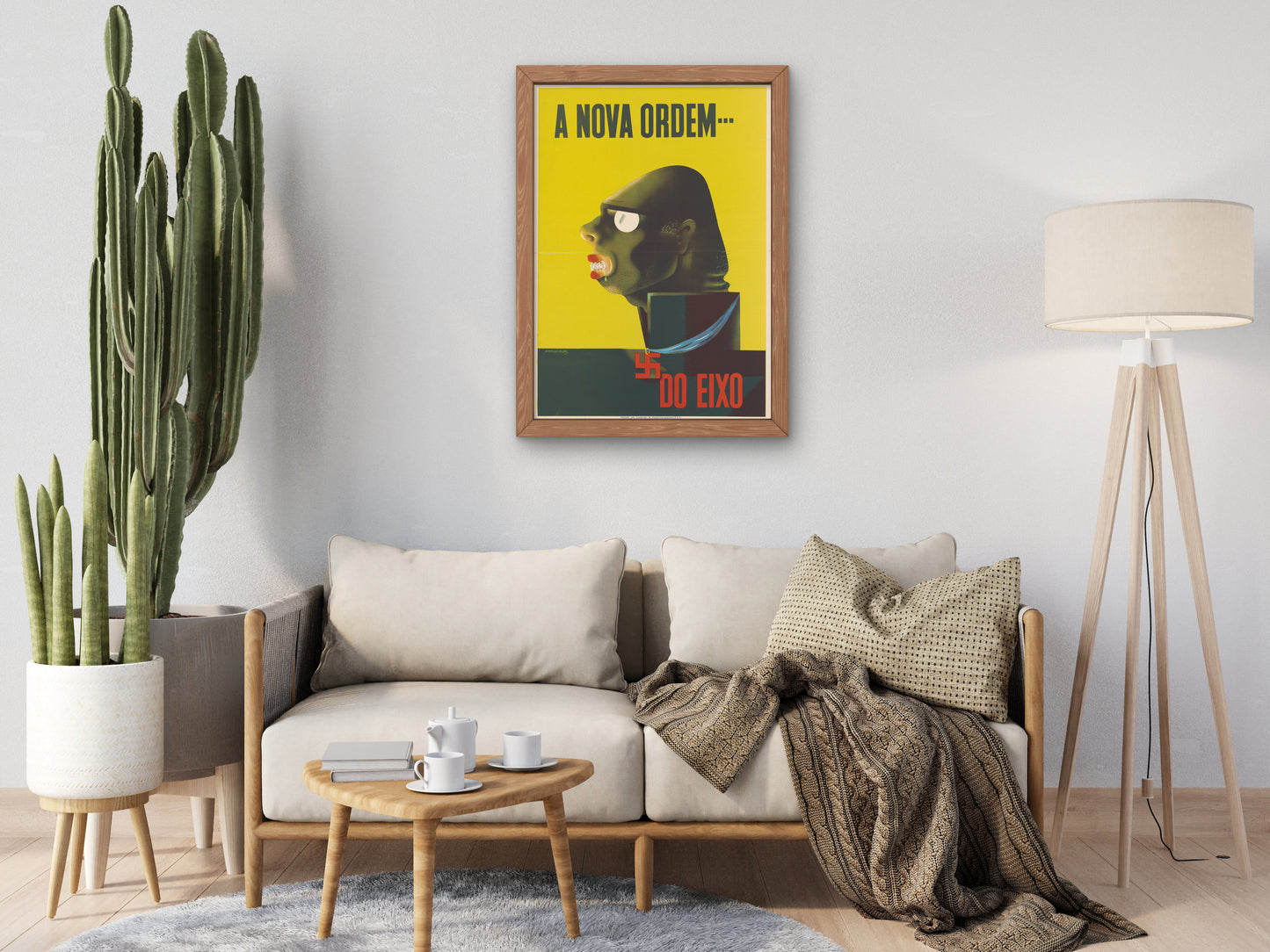 A Nova Ordem Do Eixo by Edward McKnight Kauffer 1940, Wall Art Print, Fine Art Reproduction, Museum Quality Decor, Poster