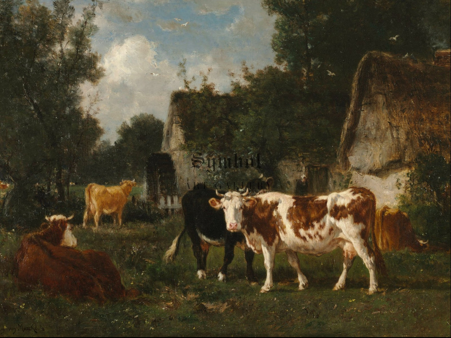 The Mill by Émile van Marcke 1873, Wall Art Print, Fine Art Reproduction, Museum Quality Decor, Poster