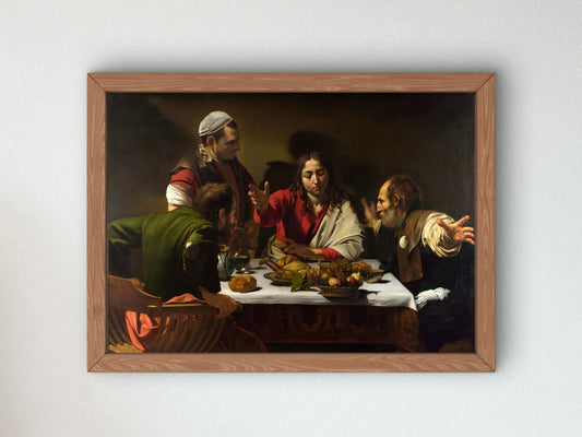 Supper at Emmaus by Caravaggio 1601, Wall Art Print, Fine Art Reproduction, Museum Quality Decor, Poster