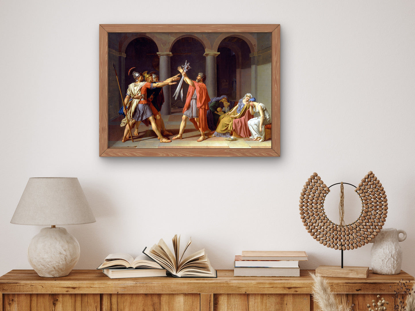 The Oath of the Horatii by Jacques Louis David 1786, Wall Art Print, Fine Art Reproduction, Museum Quality Decor, Poster