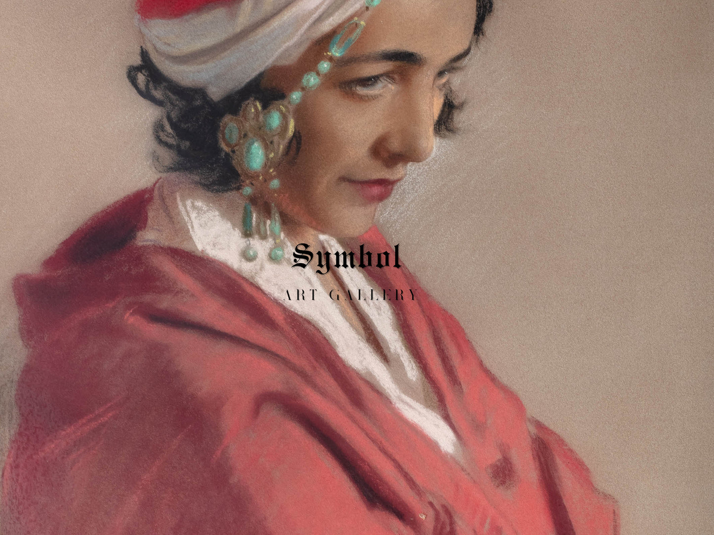 Oriental Beauty by Feliks Michał Wygrzywalski 1932, Wall Art Print, Fine Art Reproduction, Museum Quality Decor, Poster