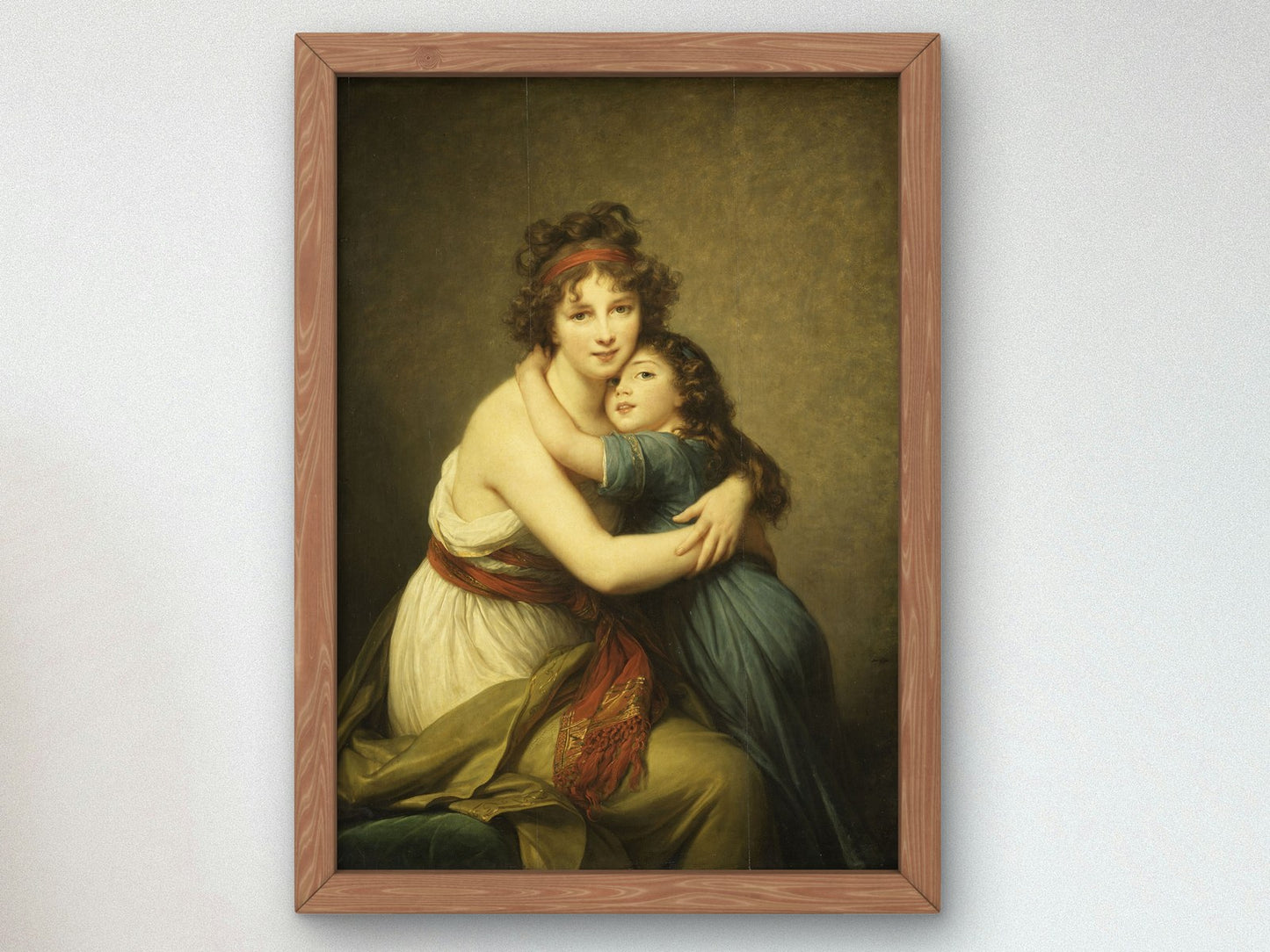 Madame Vigée Le Brun and Her Daughter Jeanne Lucie Julie by Élisabeth Vigée Le Brun 1786, Wall Art Print, Fine Art Reproduction