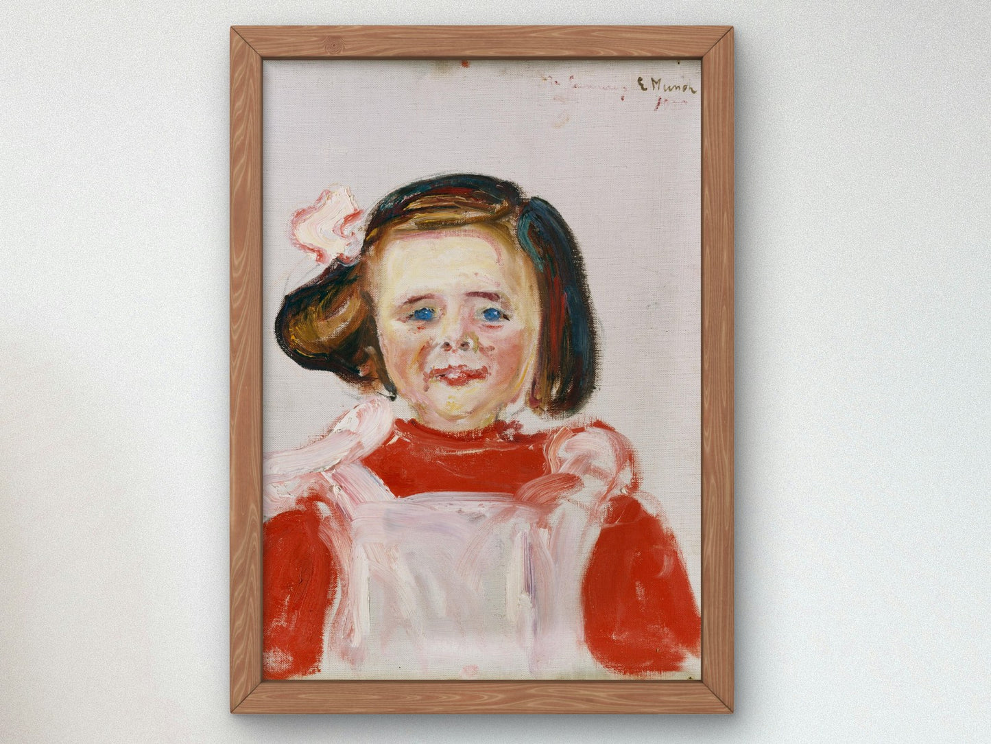 Portrait of a Girl by Edvard Munch 1905, Wall Art Print, Fine Art Reproduction, Museum Quality Decor, Poster