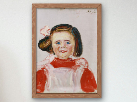 Portrait of a Girl by Edvard Munch 1905, Wall Art Print, Fine Art Reproduction, Museum Quality Decor, Poster