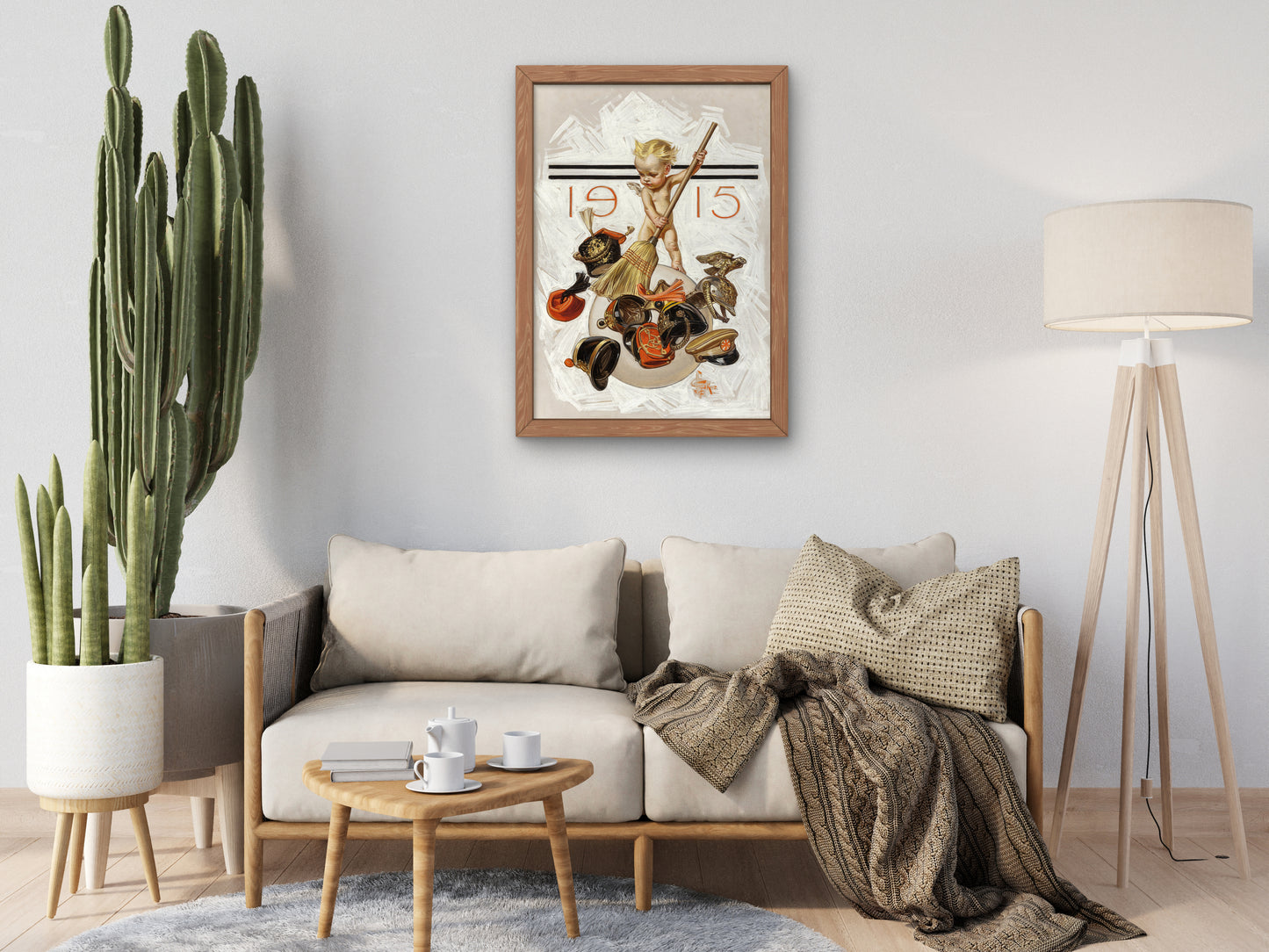 New Year's Baby, Cleaning Up by Joseph Christian Leyendecker 1915, Wall Art Print, Fine Art Reproduction, Museum Quality Decor, Poster