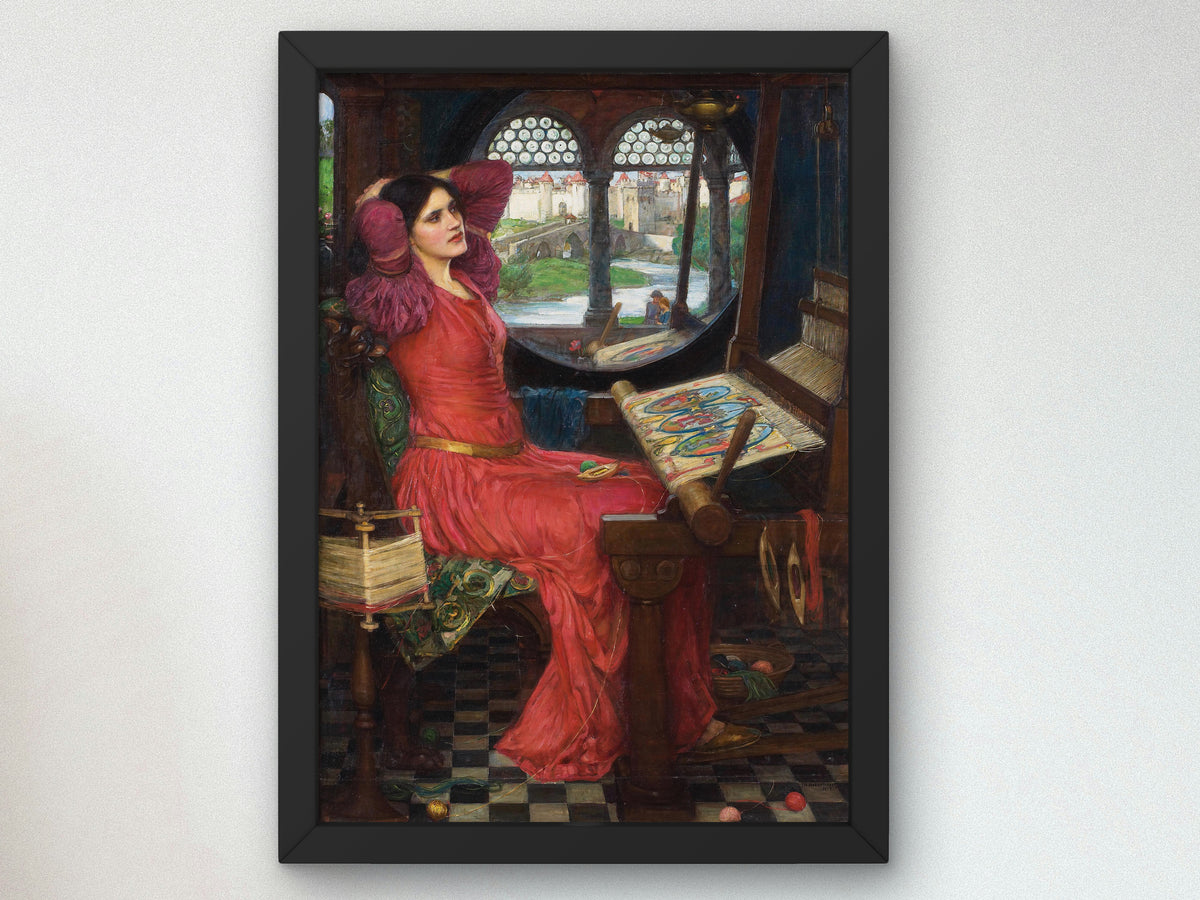 I Am Half Sick of Shadows, Said the Lady of Shalott by John William Waterhouse 1916, Wall Art Print, Fine Art Reproduction, Museum Quality