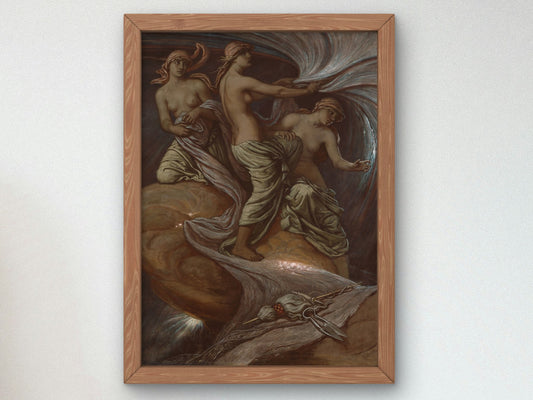 The Fates Gathering in the Stars by Elihu Vedder 1887, Wall Art Print, Fine Art Reproduction, Museum Quality Decor, Poster