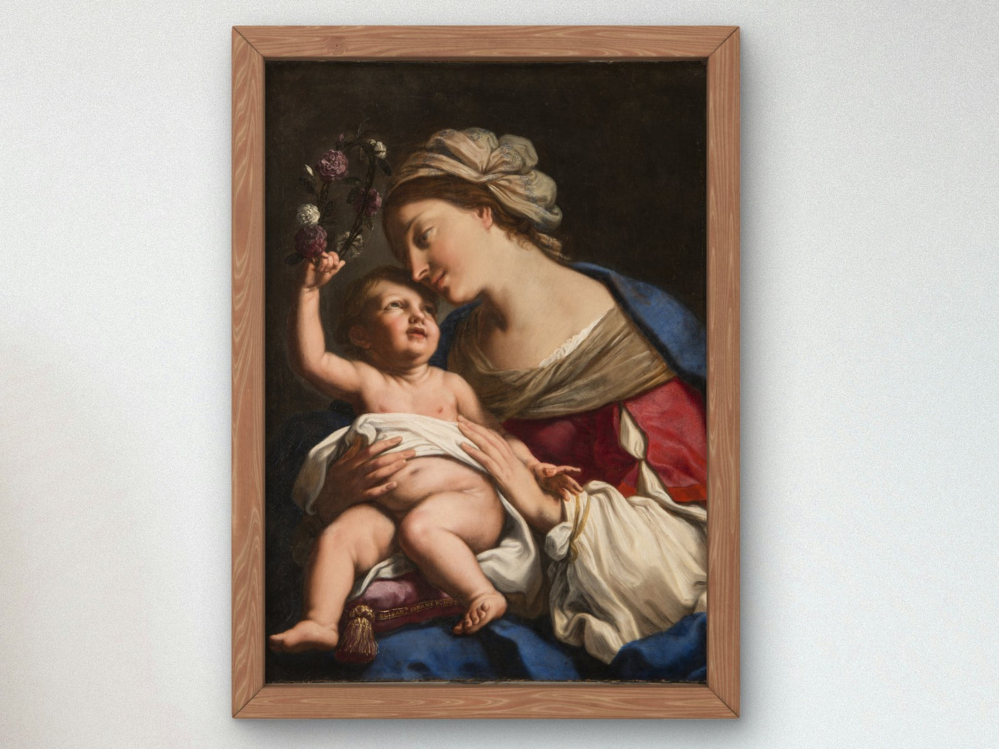 Virgin and Child by Elisabetta Sirani 1663, Wall Art Print, Fine Art Reproduction, Museum Quality Decor, Poster