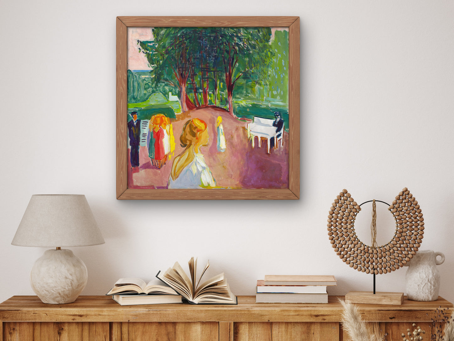 Flirting in the Park by Edvard Munch 1942, Wall Art Print, Fine Art Reproduction, Museum Quality Decor, Poster