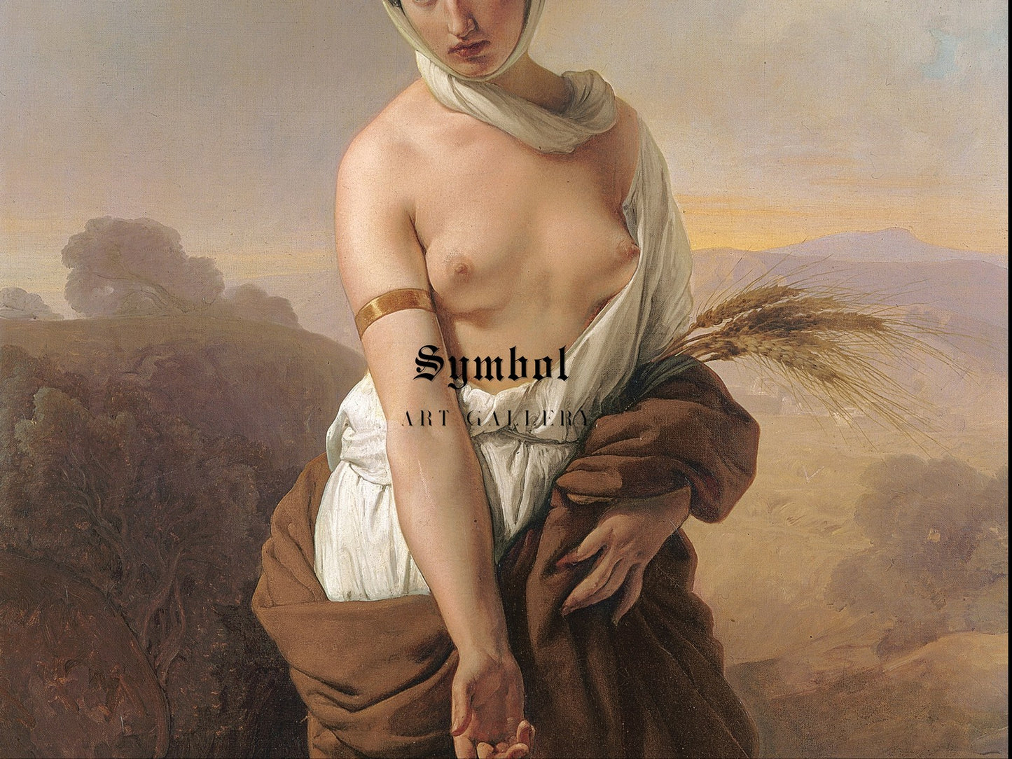 Ruth by Francesco Hayez 1835, Wall Art Print, Fine Art Reproduction, Museum Quality Decor, Poster