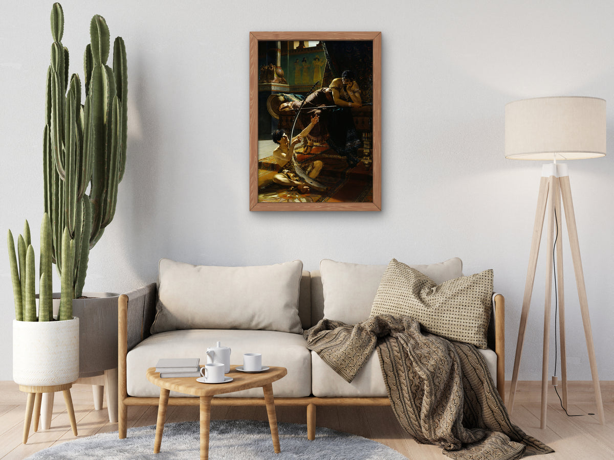 David and Saul by Julius Kronberg 1885, Wall Art Print, Fine Art Reproduction, Museum Quality Decor, Poster