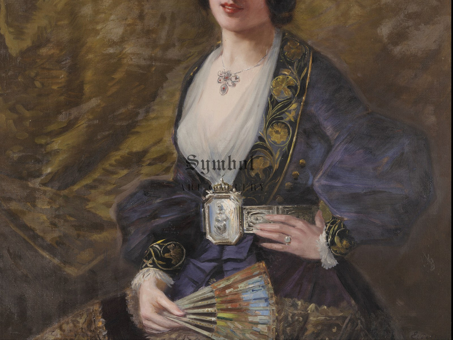Sicilian Woman in Traditional Costume of Piana degli Albanesi by Ettore De Maria Bergler 1933, Wall Art Print, Fine Art Reproduction