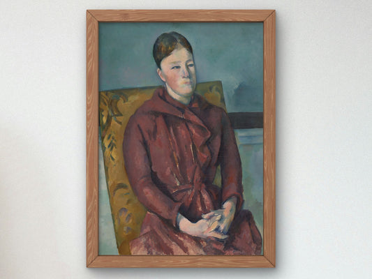 Madame Cezanne in a Yellow Chair by Paul Cézanne 1888, Wall Art Print, Fine Art Reproduction, Museum Quality Decor, Poster