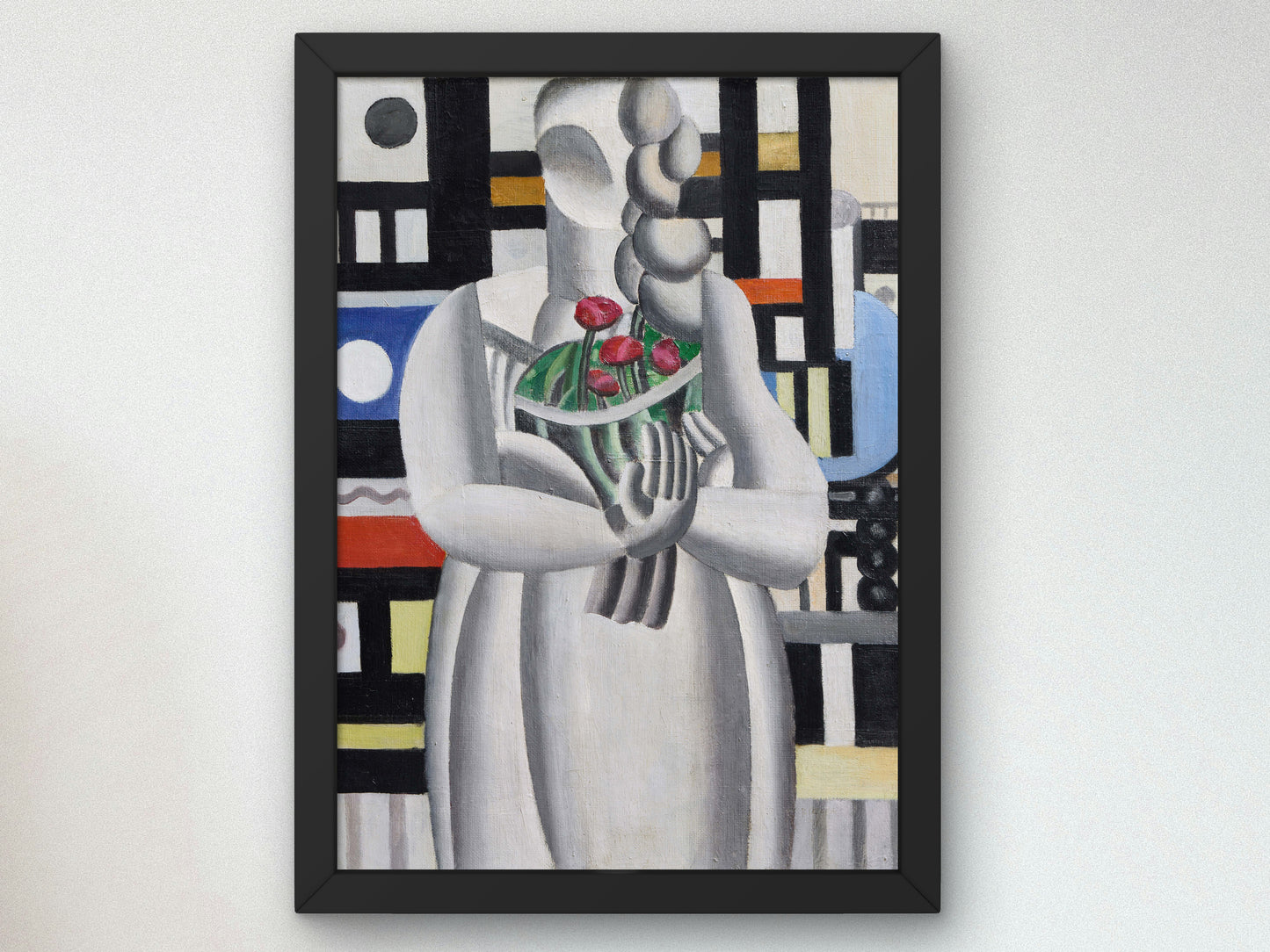 Young Girl with Bouquet by Fernand Léger 1921, Wall Art Print, Fine Art Reproduction, Museum Quality Decor, Poster