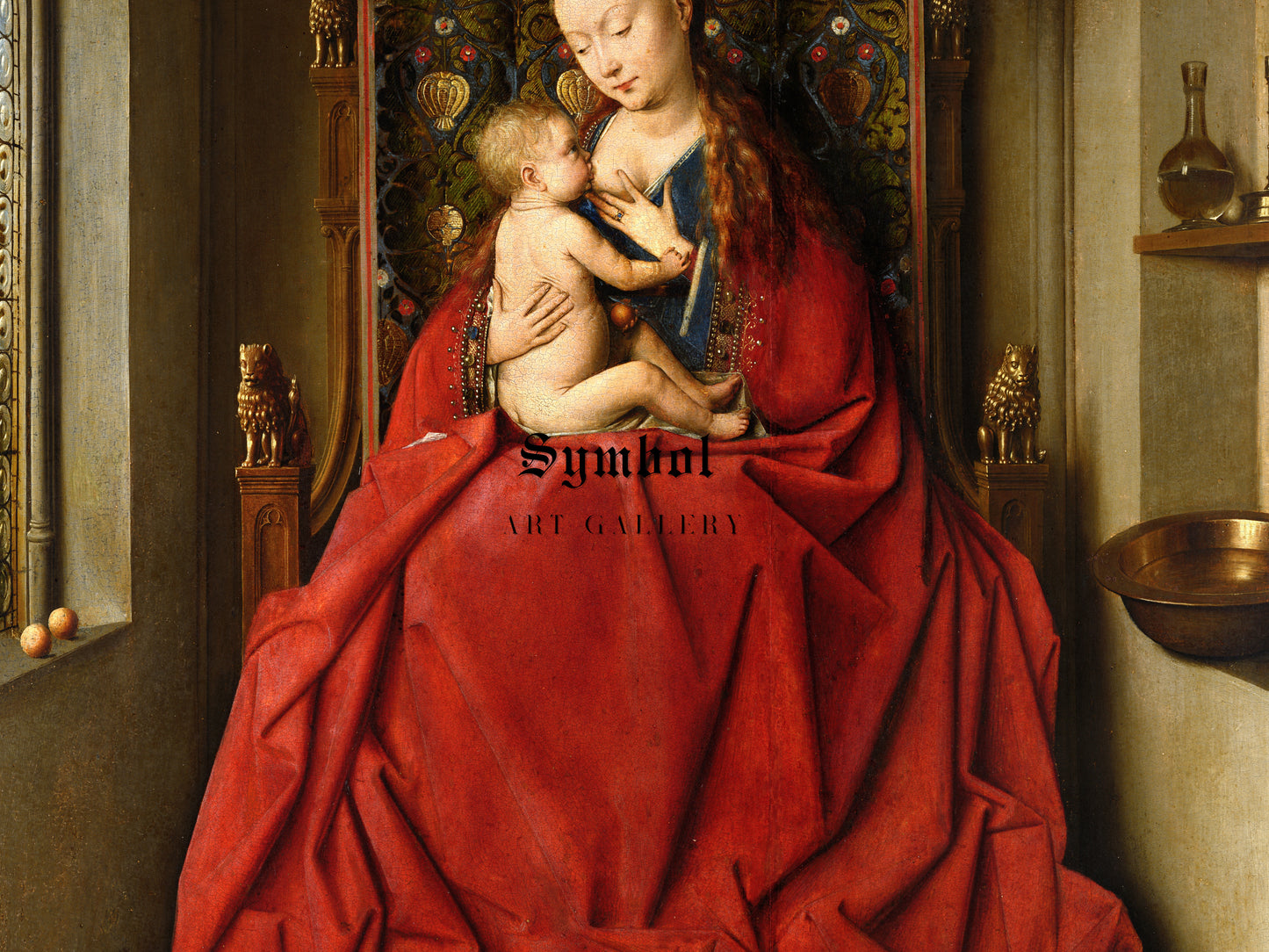 Lucca Madonna by Jan van Eyck 1435, Wall Art Print, Fine Art Reproduction, Museum Quality Decor, Poster