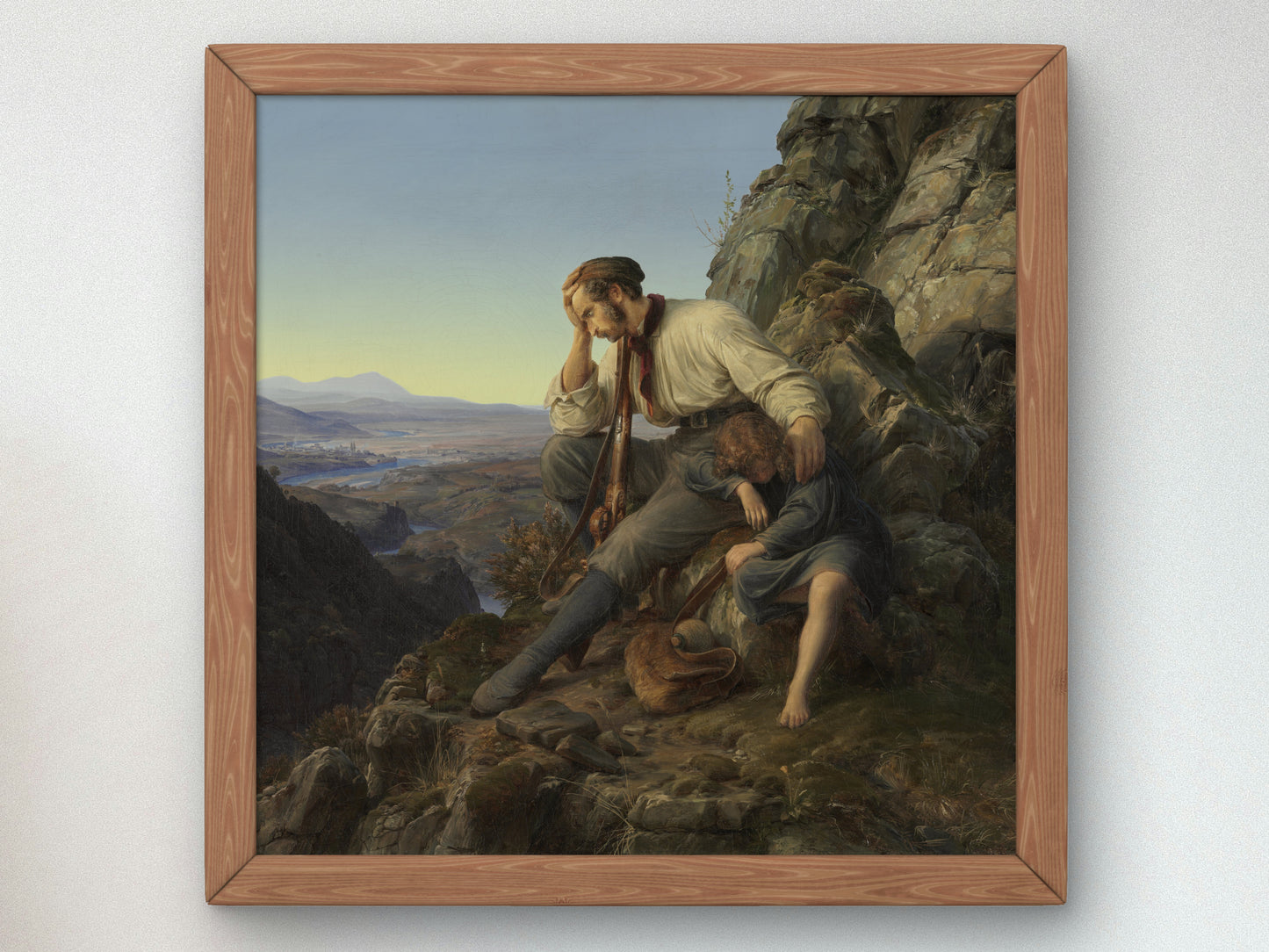 The Robber and His Child by Carl Friedrich Lessing 1832, Wall Art Print, Fine Art Reproduction, Museum Quality Decor, Poster
