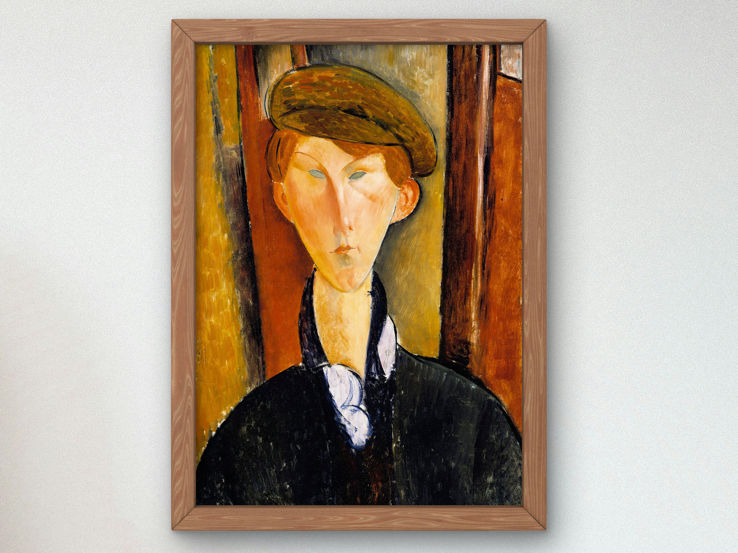Young Man with a Cap by Amedeo Modigliani, Wall Art Print, Fine Art Reproduction, Museum Quality Decor, Poster