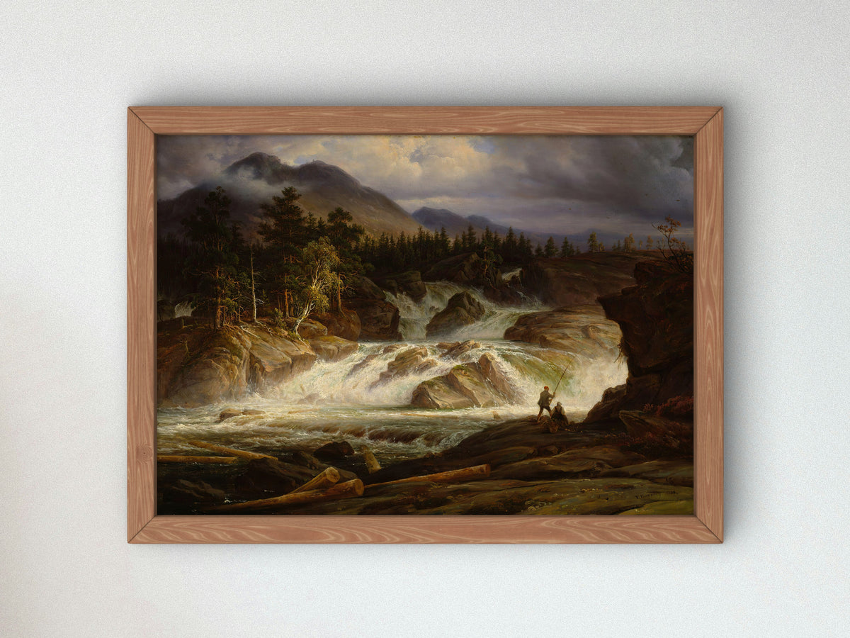 The Labro Falls by Thomas Fearnley 1838, Wall Art Print, Fine Art Reproduction, Museum Quality Decor, Poster