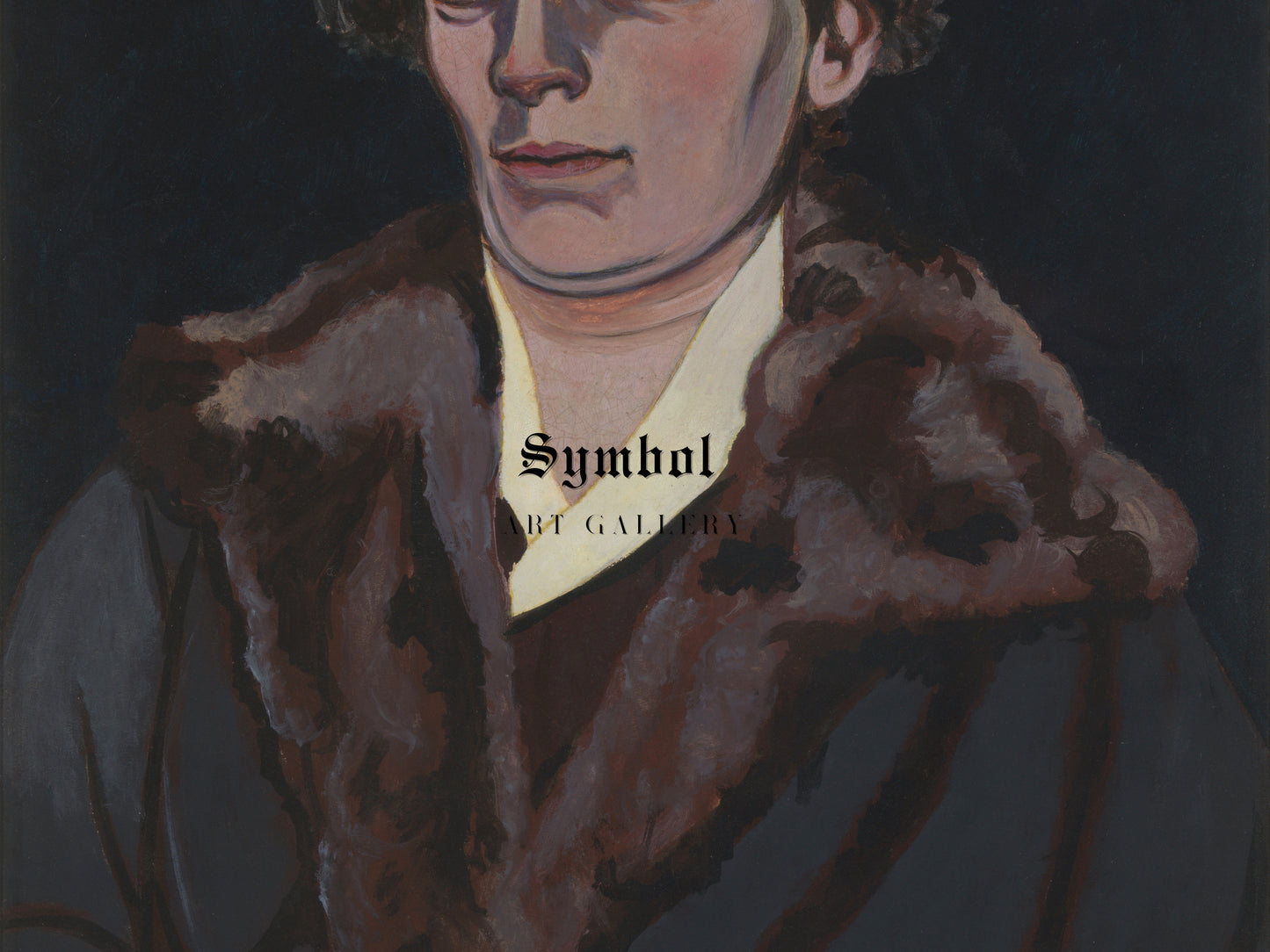 Portrait of Mrs. Storck Hertoghe by Léon Spilliaert 1925, Wall Art Print, Fine Art Reproduction, Museum Quality Decor, Poster