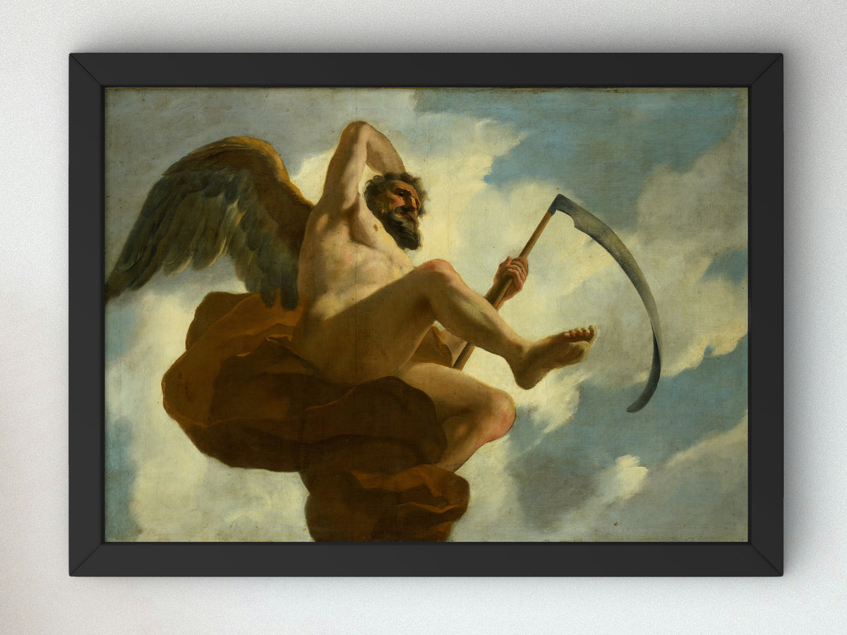 Saturnus, Allegorical Representation of the Care of Lepers and the Innocent by Gerard de Lairesse 1665, Wall Art Print