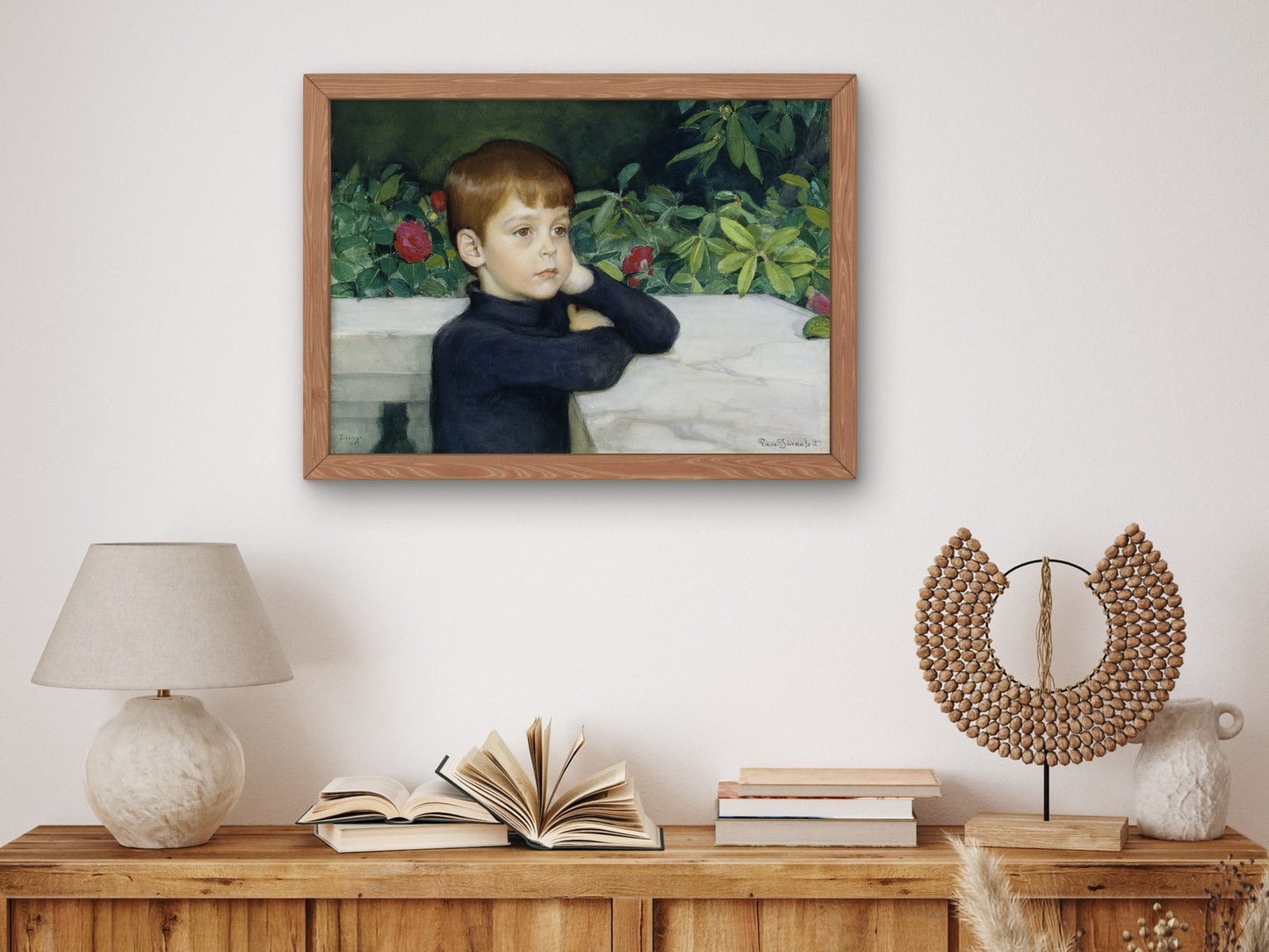 Portrait of the Artist's Son Heikki Jarnefelt by Eero Jarnefelt 1897, Wall Art Print, Fine Art Reproduction, Museum Quality Decor, Poster