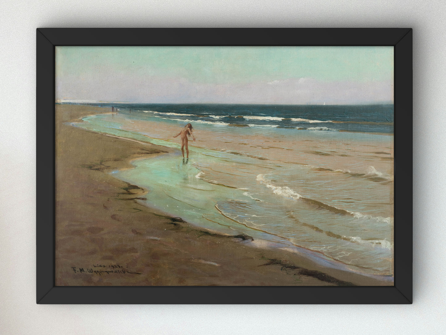 Bather at the Lido by Feliks Michał Wygrzywalski 1923, Wall Art Print, Fine Art Reproduction, Museum Quality Decor, Poster