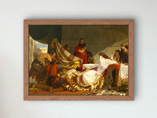 The Festival of Esther by Edward Armitage 1865, Wall Art Print, Fine Art Reproduction, Museum Quality Decor, Poster