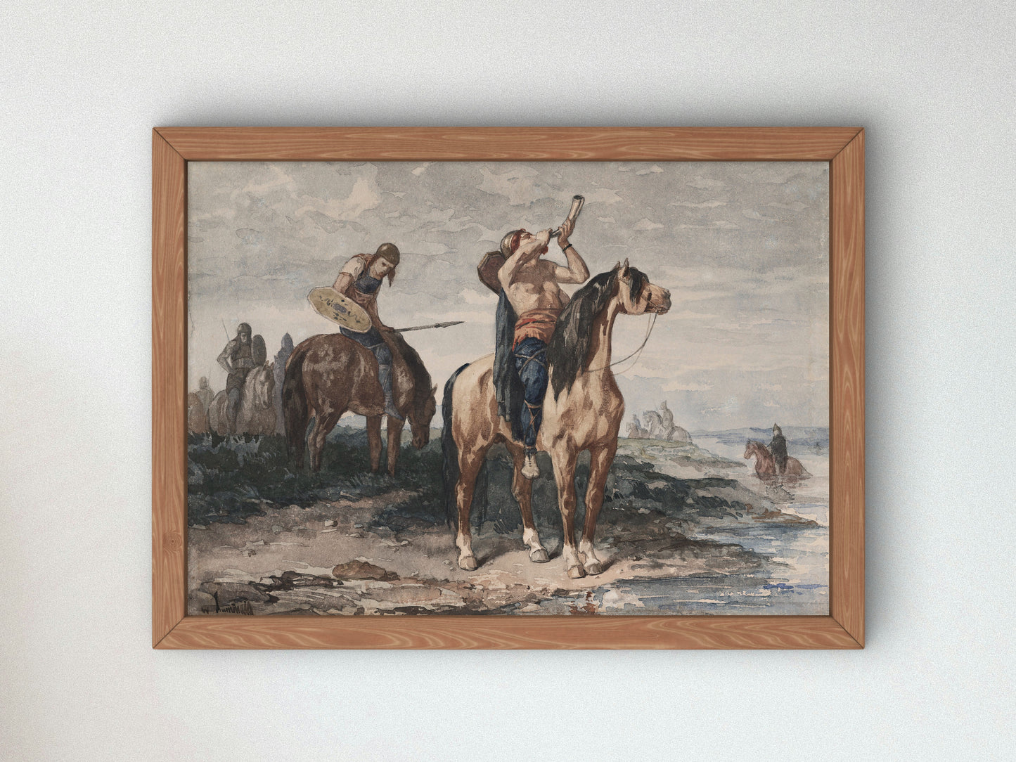 Gallic Horsemen by Évariste Vital Luminais 1870, Wall Art Print, Fine Art Reproduction, Museum Quality Decor, Poster