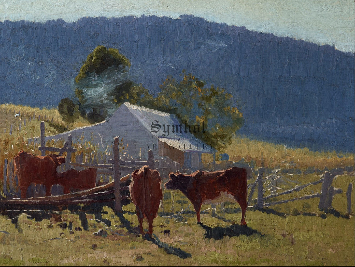 Milking Time Araluen Valley by Elioth Gruner 1922, Wall Art Print, Fine Art Reproduction, Museum Quality Decor, Poster