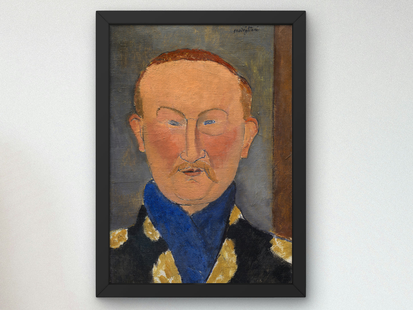 Léon Bakst by Amedeo Modigliani 1917, Wall Art Print, Fine Art Reproduction, Museum Quality Decor, Poster
