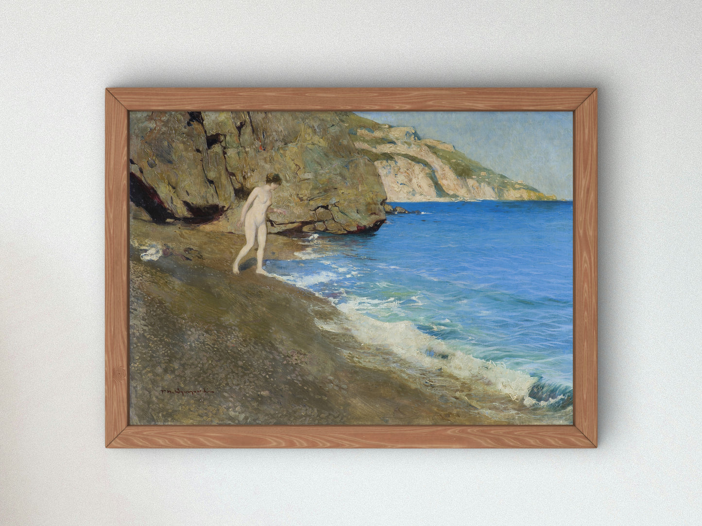 By the Seashore by Feliks Michał Wygrzywalski 1890, Wall Art Print, Fine Art Reproduction, Museum Quality Decor, Poster