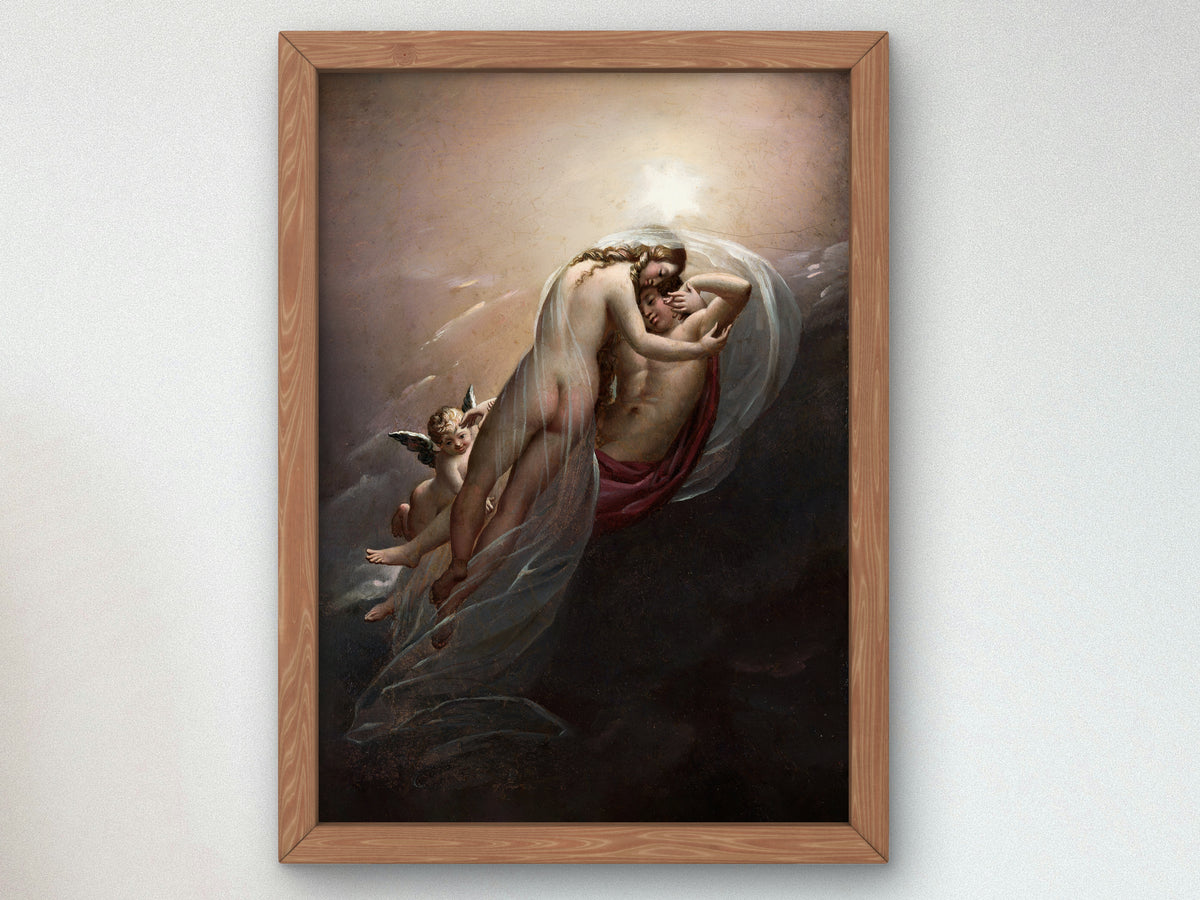 Aurora and Cephalus by Anne Louis Girodet Trioson 1810, Wall Art Print, Fine Art Reproduction, Museum Quality Decor, Poster