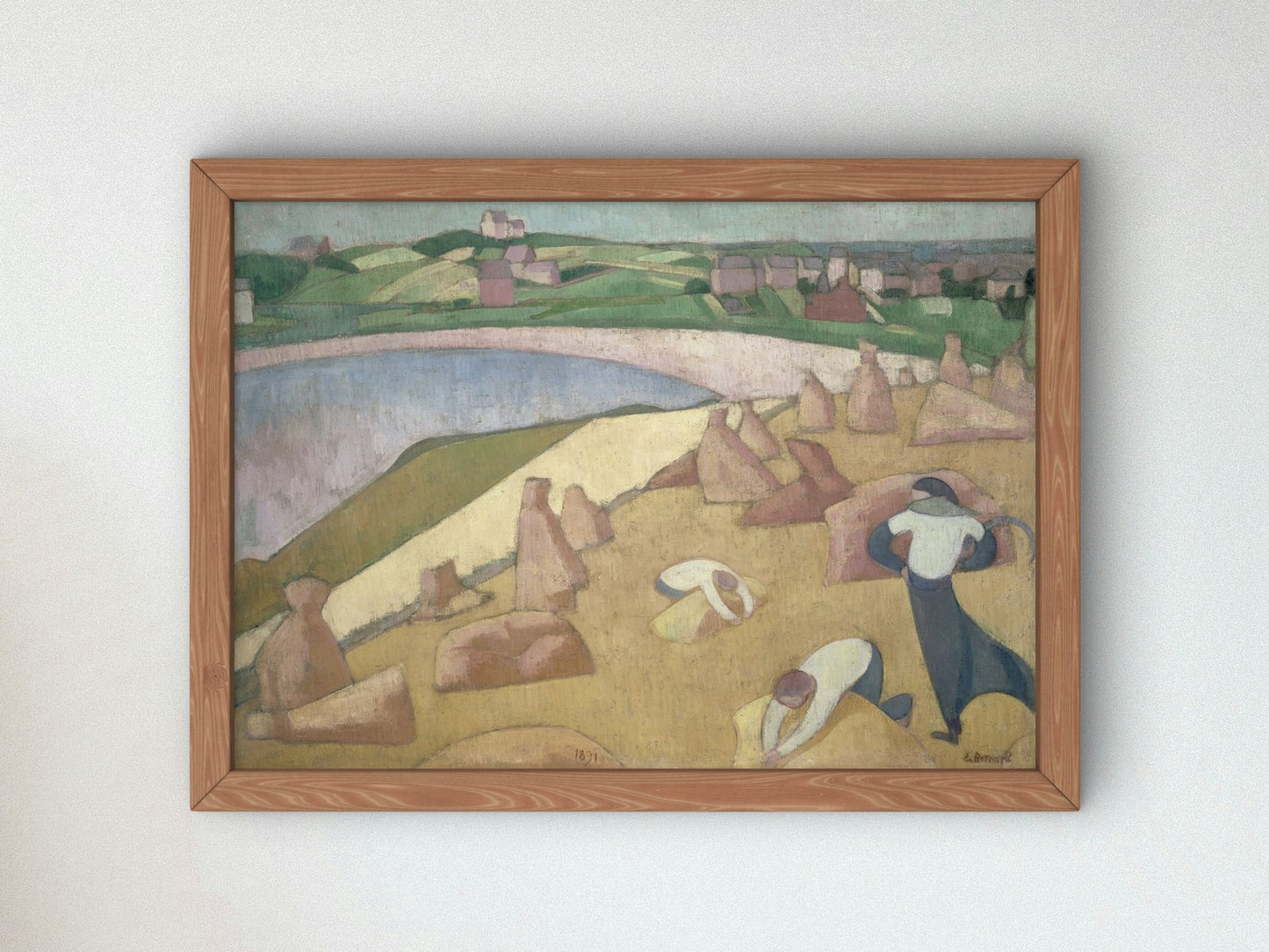 Harvest by the Sea by Émile Bernard 1891, Wall Art Print, Fine Art Reproduction, Museum Quality Decor, Poster