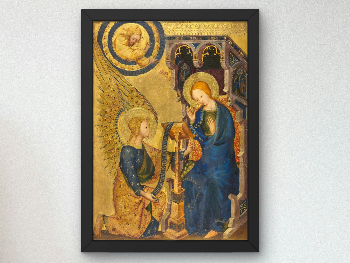 The Annunciation by Bartolome Bermejo 1380, Wall Art Print, Fine Art Reproduction, Museum Quality Decor, Poster